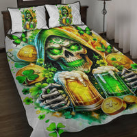 Irish Skull Quilt Bed Set To Wash Down Another Beer To Wash Down This Beer - Wonder Print Shop