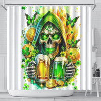 Irish Skull Shower Curtain To Wash Down Another Beer To Wash Down This Beer