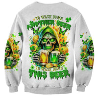 Irish Skull Sweatshirt To Wash Down Another Beer To Wash Down This Beer - Wonder Print Shop