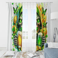 Irish Skull Window Curtain To Wash Down Another Beer To Wash Down This Beer - Wonder Print Shop