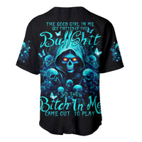 Witch Skull Baseball Jersey The Good Girl In Me Got Tired Of The Bullshit - Wonder Print Shop