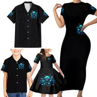 Witch Skull Family Matching Short Sleeve Bodycon Dress and Hawaiian Shirt The Good Girl In Me Got Tired Of The Bullshit - Wonder Print Shop