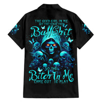 Witch Skull Family Matching Short Sleeve Bodycon Dress and Hawaiian Shirt The Good Girl In Me Got Tired Of The Bullshit - Wonder Print Shop