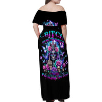 Fairy Skull Family Matching Off Shoulder Maxi Dress and Hawaiian Shirt Bitch I'm Not A Princess I'm The Fucking Queen - Wonder Print Shop
