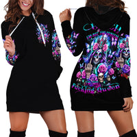 Fairy Skull Hoodie Dress Bitch I'm Not A Princess I'm The Fucking Queen - Wonder Print Shop