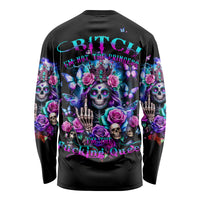Fairy Skull Long Sleeve Shirt Bitch I'm Not A Princess I'm The Fucking Queen - Wonder Print Shop