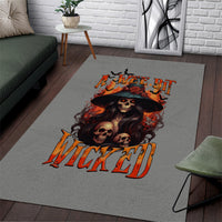 Witch Skull Area Rug A Wee Bit Wicked - Wonder Print Shop