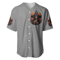 Witch Skull Baseball Jersey A Wee Bit Wicked - Wonder Print Shop