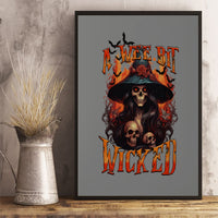 Witch Skull Canvas Wall Art A Wee Bit Wicked - Wonder Print Shop