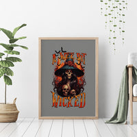 Witch Skull Canvas Wall Art A Wee Bit Wicked - Wonder Print Shop