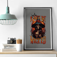 Witch Skull Canvas Wall Art A Wee Bit Wicked - Wonder Print Shop