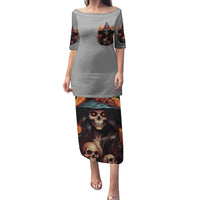 Witch Skull Family Matching Puletasi Dress and Hawaiian Shirt A Wee Bit Wicked - Wonder Print Shop