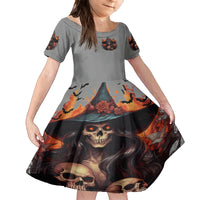 Witch Skull Family Matching Summer Maxi Dress and Hawaiian Shirt A Wee Bit Wicked - Wonder Print Shop