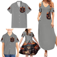 Witch Skull Family Matching Summer Maxi Dress and Hawaiian Shirt A Wee Bit Wicked - Wonder Print Shop