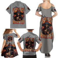 Witch Skull Family Matching Summer Maxi Dress and Hawaiian Shirt A Wee Bit Wicked - Wonder Print Shop