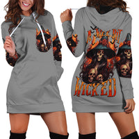 Witch Skull Hoodie Dress A Wee Bit Wicked - Wonder Print Shop
