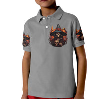 Witch Skull Kid Polo Shirt A Wee Bit Wicked - Wonder Print Shop