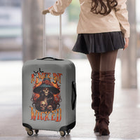 Witch Skull Luggage Cover A Wee Bit Wicked - Wonder Print Shop