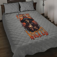 Witch Skull Quilt Bed Set A Wee Bit Wicked - Wonder Print Shop