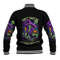 Witch Skull Baseball Jacket Don't Make Me Get The Flying Monkey - Wonder Print Shop