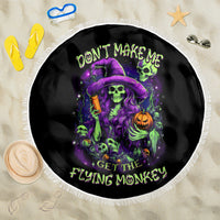 Witch Skull Beach Blanket Don't Make Me Get The Flying Monkey - Wonder Print Shop