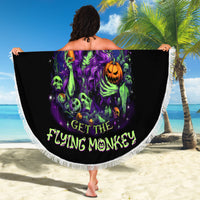 Witch Skull Beach Blanket Don't Make Me Get The Flying Monkey - Wonder Print Shop