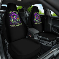 Witch Skull Car Seat Cover Don't Make Me Get The Flying Monkey - Wonder Print Shop