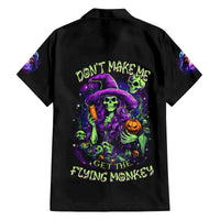 Witch Skull Family Matching Puletasi Dress and Hawaiian Shirt Don't Make Me Get The Flying Monkey - Wonder Print Shop
