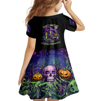 Witch Skull Family Matching Short Sleeve Bodycon Dress and Hawaiian Shirt Don't Make Me Get The Flying Monkey - Wonder Print Shop