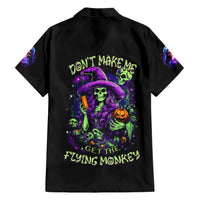 Witch Skull Family Matching Short Sleeve Bodycon Dress and Hawaiian Shirt Don't Make Me Get The Flying Monkey - Wonder Print Shop