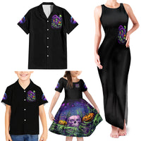 Witch Skull Family Matching Tank Maxi Dress and Hawaiian Shirt Don't Make Me Get The Flying Monkey - Wonder Print Shop