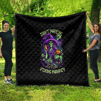 Witch Skull Quilt Don't Make Me Get The Flying Monkey - Wonder Print Shop