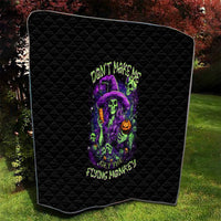 Witch Skull Quilt Don't Make Me Get The Flying Monkey - Wonder Print Shop