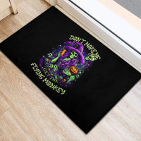 Witch Skull Rubber Doormat Don't Make Me Get The Flying Monkey - Wonder Print Shop