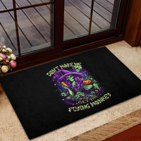 Witch Skull Rubber Doormat Don't Make Me Get The Flying Monkey - Wonder Print Shop
