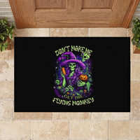Witch Skull Rubber Doormat Don't Make Me Get The Flying Monkey - Wonder Print Shop