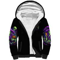 Witch Skull Sherpa Hoodie Don't Make Me Get The Flying Monkey - Wonder Print Shop