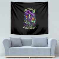 Witch Skull Tapestry Don't Make Me Get The Flying Monkey - Wonder Print Shop