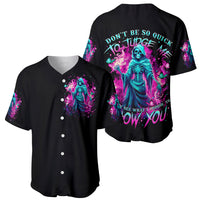 Witch Skull Baseball Jersey Don't Be So Quick To Judge Me - Wonder Print Shop