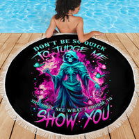 Witch Skull Beach Blanket Don't Be So Quick To Judge Me - Wonder Print Shop