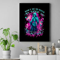Witch Skull Canvas Wall Art Don't Be So Quick To Judge Me - Wonder Print Shop