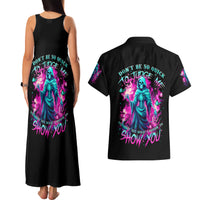Witch Skull Couples Matching Tank Maxi Dress and Hawaiian Shirt Don't Be So Quick To Judge Me - Wonder Print Shop