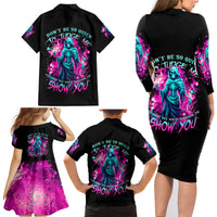 Witch Skull Family Matching Long Sleeve Bodycon Dress and Hawaiian Shirt Don't Be So Quick To Judge Me - Wonder Print Shop