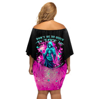 Witch Skull Family Matching Off Shoulder Short Dress and Hawaiian Shirt Don't Be So Quick To Judge Me - Wonder Print Shop