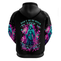 Witch Skull Hoodie Don't Be So Quick To Judge Me - Wonder Print Shop
