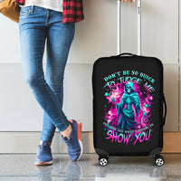 Witch Skull Luggage Cover Don't Be So Quick To Judge Me - Wonder Print Shop