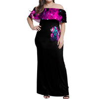 Witch Skull Off Shoulder Maxi Dress Don't Be So Quick To Judge Me - Wonder Print Shop