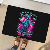 Witch Skull Rubber Doormat Don't Be So Quick To Judge Me - Wonder Print Shop