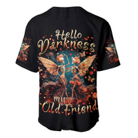 Fairy Skull Baseball Jersey Hello Darkness My Old Friend - Wonder Print Shop