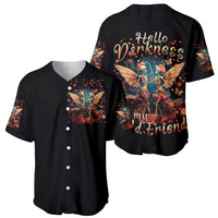 Fairy Skull Baseball Jersey Hello Darkness My Old Friend - Wonder Print Shop